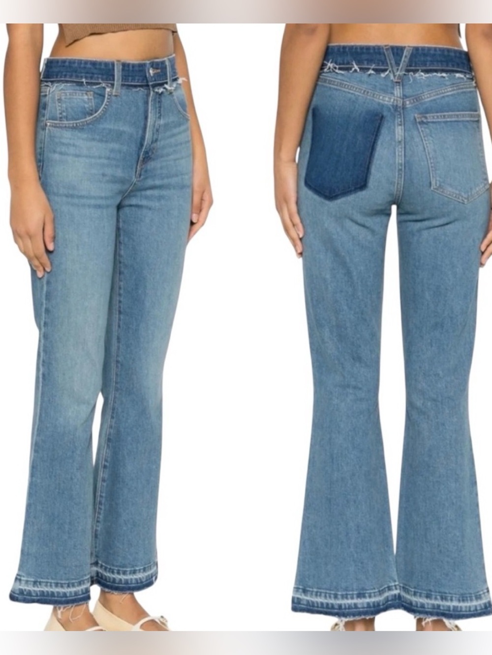 NWT Veronica Beard High Rise Carson Ankle Wanderer Undone Jeans Size 27